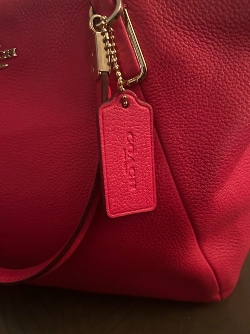 Coach Pink Pebbled Leather Kelsey Satchel No. A1580-F34493 - Picture 10 of 10